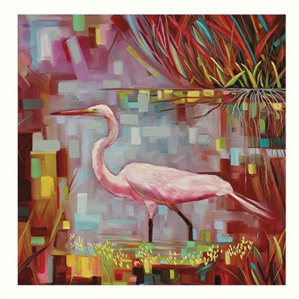 Set Of Two Everglades Gliders White Framed Wall Art