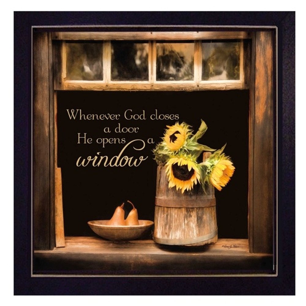 Set Of Two Sunny Windows Black Framed Wall Art