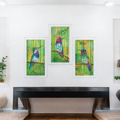 Set Of 3 Rectangle Paper Bird Not Flowers Not Entertainment & Fashion U.S. States And Territories No Season No Holiday By