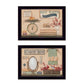 Set Of Two Country Bath III 1 Black Framed Bathroom Wall Art