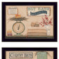 Set Of Two Country Bath III 1 Black Framed Bathroom Wall Art