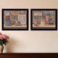 Set Of Two Sweet Land of Liberty 1 Black Framed Print Wall Art