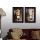 Set Of Two Two Horses Black Framed Print Wall Art