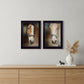 Set Of Two Two Horses Black Framed Print Wall Art
