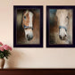 Set Of Two Two Horses Black Framed Print Wall Art