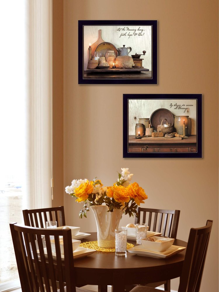 Set Of Two By Grace 1 Black Framed Print Wall Art