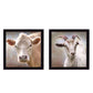 Set Of Two Up Close on the Farm Black Framed Print Wall Art