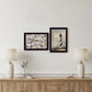 Set Of Two Cape Hatteras Lighthouse and Sea Shells 1 Black Framed Print Wall Art