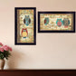 Set Of Two The Wise Owls Black Framed Print Wall Art