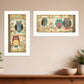 Set Of Two Whimsical Owls White Framed Print Wall Art