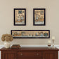 Set Of Three Where Family and Friends Gather 1 Black Framed Print Wall Art