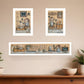 Set Of Three Where Family and Friends Gather 2 White Framed Print Wall Art