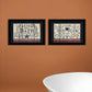 Set Of Two Hot Bath 8 Black Framed Print Bathroom Wall Art