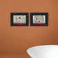 Set Of Two Hot Bath 1 Black Framed Print Bathroom Wall Art