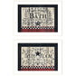 Set Of Two Hot Bath 3 White Framed Print Bathroom Wall Art