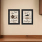 Set Of Two Enjoy Tea Time 1 Black Framed Print Kitchen Wall Art