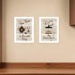Set Of Two Enjoy Tea Time 3 White Framed Print Kitchen Wall Art