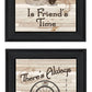 Set Of Four Friendship 1 Black Framed Print Kitchen Wall Art