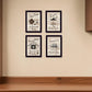 Set Of Four Friendship 2 Black Framed Print Kitchen Wall Art