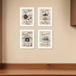 Set Of Four Friendship 3 White Framed Print Kitchen Wall Art