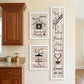 Set Of Three The Kitchen Collection I 4 White Framed Print Kitchen Wall Art