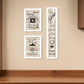 Set Of Three The Kitchen Collection I 3 Black Framed Print Kitchen Wall Art