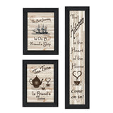 Set Of Three The Kitchen Collection II 3 Black Framed Print Kitchen Wall Art