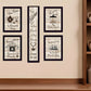 Set Of Five Kitchen Friendship 2 Black Framed Print Kitchen Wall Art
