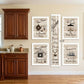 Set Of Five Kitchen Friendship 2 Black Framed Print Kitchen Wall Art