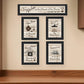 Set Of Five Kitchen Friendship Collection II 2 Black Framed Print Kitchen Wall Art