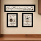 Set Of Three Kitchen Friendship Collection III 3 Black Framed Print Kitchen Wall Art