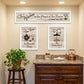 Set Of Three Kitchen Is The Heart of Home White Framed Kitchen Wall Art