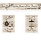 Set Of Three Kitchen Is The Heart of Home White Framed Kitchen Wall Art
