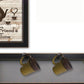 Set Of Four Kitchen Collection IV with Seven Peg Mug Rack 3 Black Framed Kitchen Wall Art