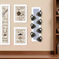 Set Of Four Kitchen Collection V with Seven Peg Mug Rack 3 Black Framed Print Kitchen Wall Art