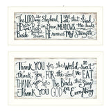 Set Of Two Thank You Lord 1 White Framed Print Wall Art