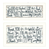 Set Of Two Thank You Lord 1 White Framed Print Wall Art