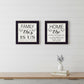 Set Of Two Family 1 Black Framed Print Wall Art