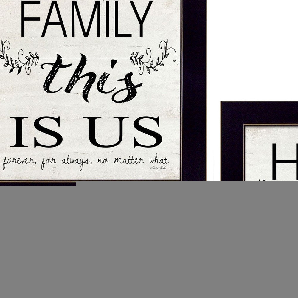 Set Of Two Family 1 Black Framed Print Wall Art