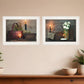 Set Of Two White or Red baskets 1 White Framed Print Wall Art