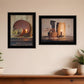 Set Of Two Red Bowl or Bittersweet Basket 2 Black Framed Print Wall Art