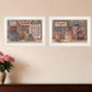 Set Of Two God Bless or Sweet Land 1 White Framed Print Wall Art