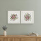Set Of Two Floral Spray I and II White Framed Print Wall Art