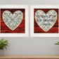 Set Of Two Love is Patient or Measure 1 White Framed Print Wall Art