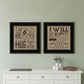 Set Of Two Hugs or Forever 2 Black Framed Print Wall Art