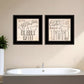Set Of Two Soak and Unwind 3 Black Framed Print Bathroom Wall Art