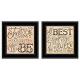 Set Of Two Together or Each Other 2 Black Framed Print Wall Art
