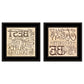 Set Of Two Together or Each Other 2 Black Framed Print Wall Art