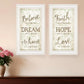 Set Of Two Faith or Believe 1 White Framed Print Wall Art
