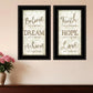 Set Of Two Faith or Believe 2 Black Framed Print Wall Art